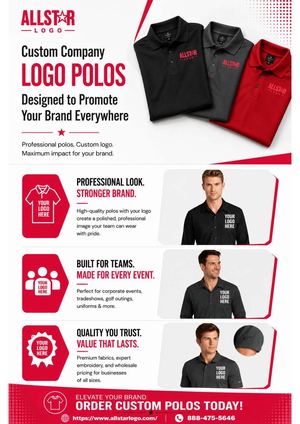 Customized Company Logo Polos For Events & Team Branding