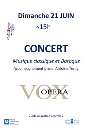 Concert Vox Opera Dimanche 21 Juin