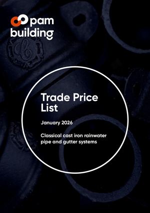 Pam Building 2026 Rainwater Pricelist January R2 P