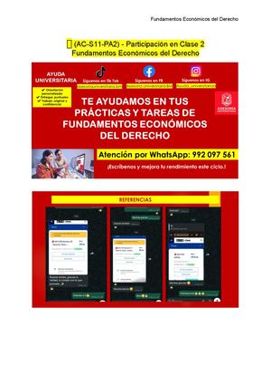 ???? (Ac S11 Pa2) Participación En Clase 2 Fundamentos Económicos Del Derecho Utp