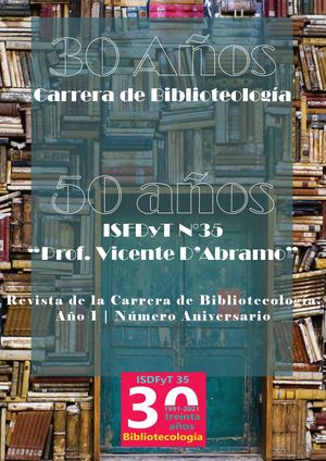Revista de la Carrera de Bibliotecología. Año1, Número Aniversario