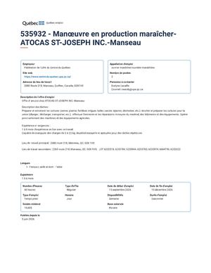 Atocas St-Joseph Inc