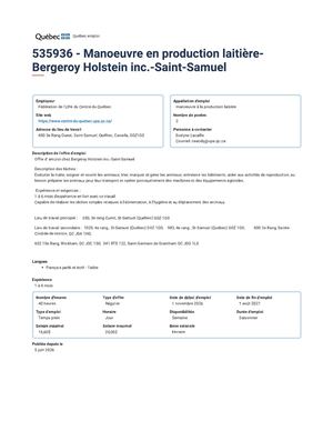 Bergeroy Holstein Inc