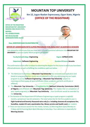 Joseph Ayo Babalola University,  sale of 2026)2027,undergraduate Admission Form Is Out ☎️ (O7040964654)(+2347O40964654) (DR MRS FAITH) for more Information On How         hough the word atom originally denoted a particle that cannot be cut into smaller pa