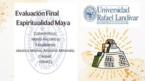 Evaluacion Final Espiritualidad Maya