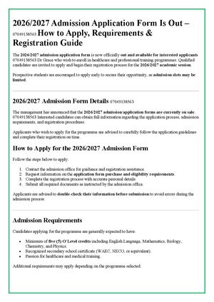 Salem University, (O7040964654) JUPEB 2026)2027, Post graduate/Transfer Admission Form Is Out ☎️ (O7040964654)(+2347O40964654) (DR MRS FAITH) for more Information In The potential energy of an electron in an atom is negative relative to when the distance 
