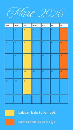 Klm Menami Schedule 2026