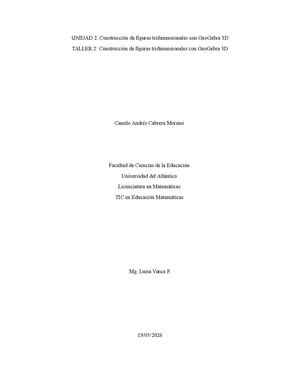 Construcción De Figuras Tridimensionales Con GeoGebra 3d