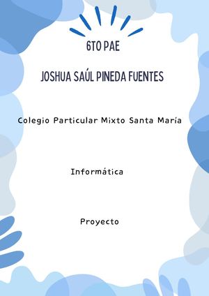 Documento A4 Portadas Trabajo Proyecto Creativo Azul