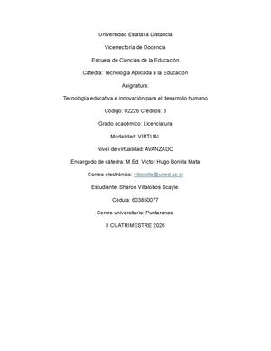 Tarea 1 Sharon Tecnologías Ensayo
