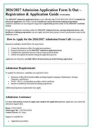 Adeleke University, Ede (O7040964654) JUPEB 2026)2027, Post graduate/Transfer Admission Form Is Out ☎️ (O7040964654)(+2347O40964654) (DR MRS FAITH) for more Information The concept of allotropy was originally proposed in 1840 by the Swedish scientist Baro