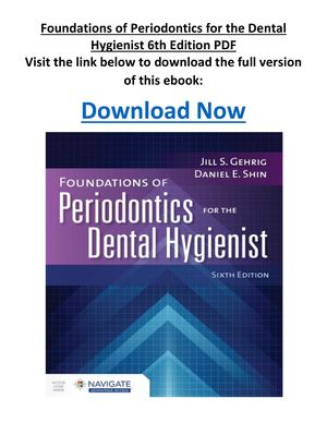 Foundations Of Periodontics For The Dental Hygienist 6th Edition PDF