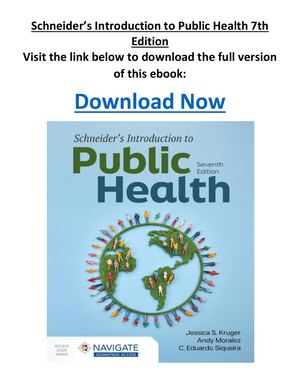 Schneider’s Introduction To Public Health 7th Edition