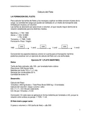 Calculo Del Flete