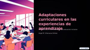 Adaptaciones Curriculares En Las Experiencias De Aprendizaje