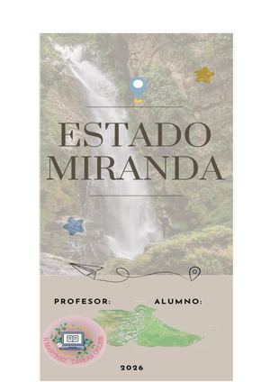 Tríptico Estado Miranda Venezuela