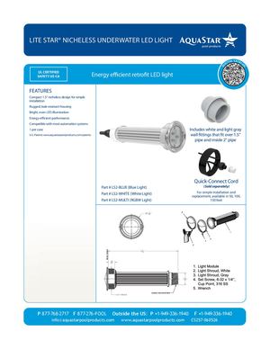 Lite Star Nicheless Underwater LED Light (CS257)