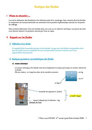 Statique Des Fluides