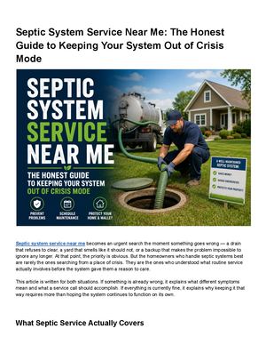 Septic System Service Near Me