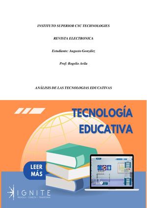 Análisis De Las Tecnologias Educativas Augusto