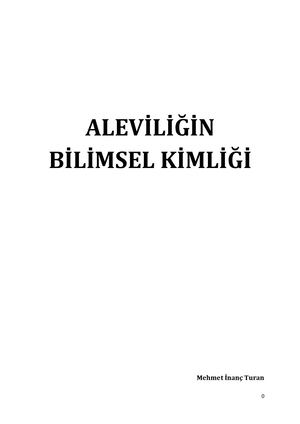 Aleviliğin Bilimsel Kimliği