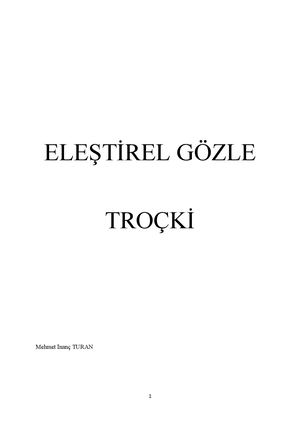 Eleştirel Gözle Troçki