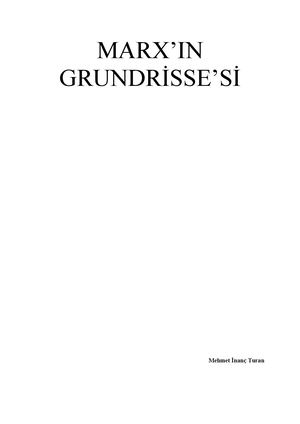 Marx'ın Grundrisse'si