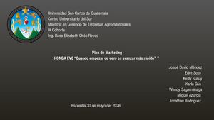 Honda Plan De Marketing