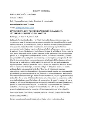 Boletãn De Prensa