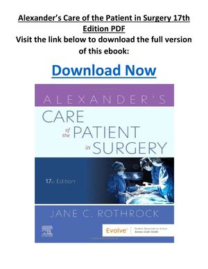 Alexander’s Care Of The Patient In Surgery 17th Edition PDF