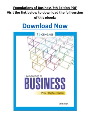 Foundations Of Business 7th Edition PDF