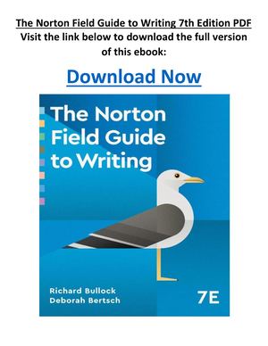 The Norton Field Guide To Writing 7th Edition PDF