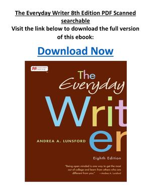 The Everyday Writer 8th Edition PDF Scanned Searchable