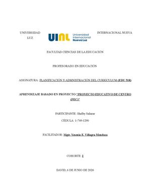 Aprendizaje Basado En Proyecto