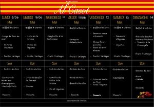 Modele Menu Alcazot 8juin 14juin Pdf