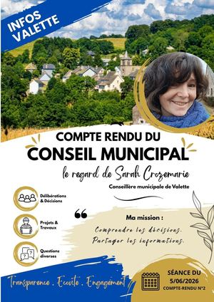 Compte Rendu Conseil Municipal De Valette 5 Juin 26