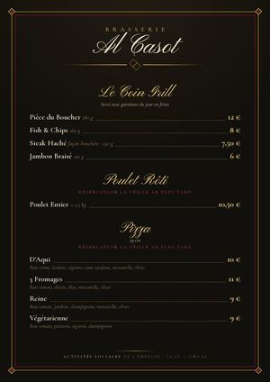 Carte Al Casotbrasserie