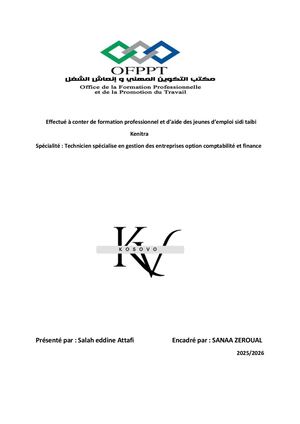Rapport de Stage en Comptabilité et Finance 2025-2026