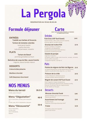 Menu Juin 26