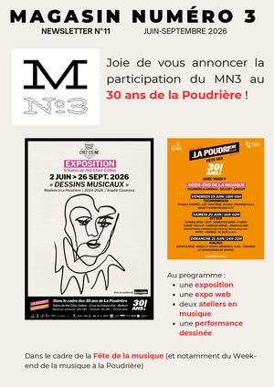 Magasin numéro 3, newsletter de Juin -septembre 2026