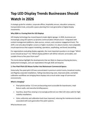 Top Led Display Trends Businesses Should Watch In 2026