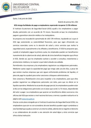 Boletín De Prensa