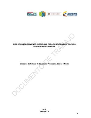 Guía De Fortalecimiento Curricular