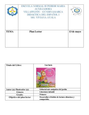 Plan Lector Angy Paola Rodriguez