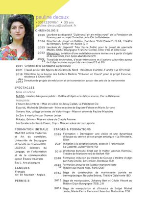 CV Pauline Decaux