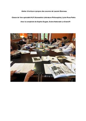 Atelier D’écriture à Propos Des Oeuvres De Laurent Bonneau