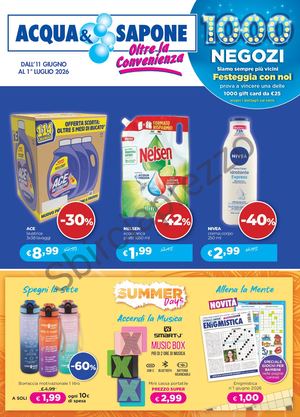 Volantino Acqua&sapone Dall'11 Giugno Al 01 Luglio 2026