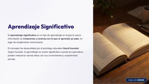 Aprendizaje Significativo