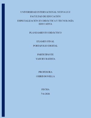 Portafolio Planeamiento Didáctico