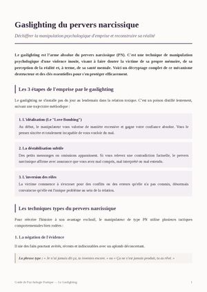 Gaslighting Pervers Narcissique livres